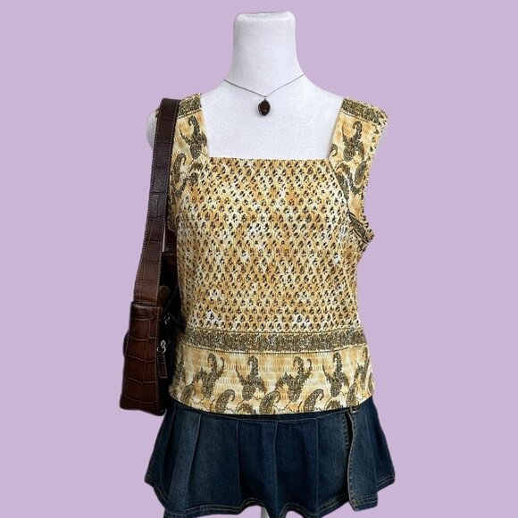 vintage 90s girly boho granola top - Picture 1 of 8